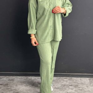 ست مانتو و شلوار وندا کد 9842