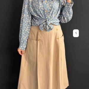 شومیز دامن گل دار کد 9877