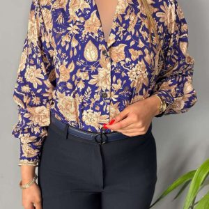 شومیز یقه آرشال کد 9729