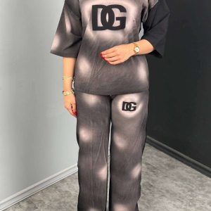 ست تیشرت و شلوار آبرنگی راحتی