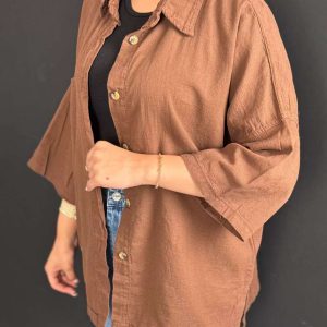 شومیز مانتویی نخی