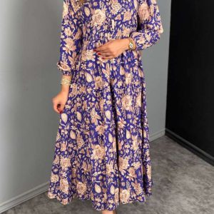 پیراهن ساحلی - گل گلی