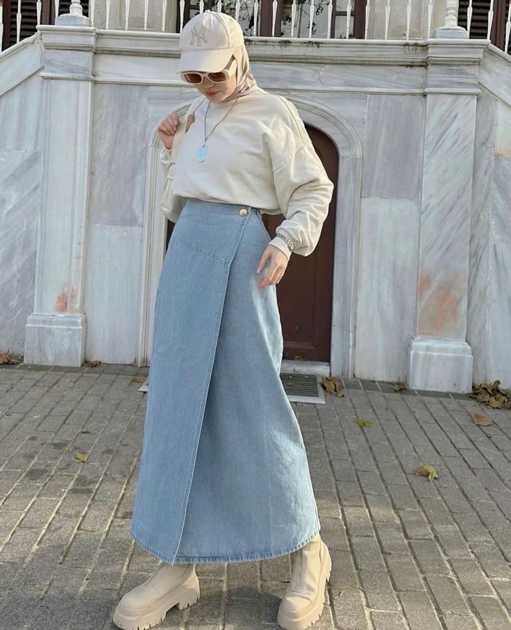 استایل تابستانی با دامن جین