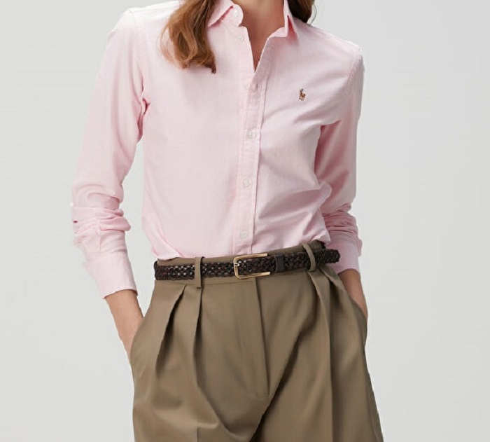 شومیز صورتی با شلوار بژ