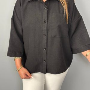 شومیز مشکی آستین سه ربع