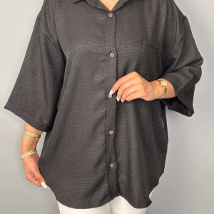 شومیز مشکی تک جیب