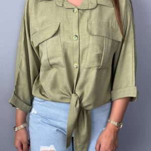 شومیز کراپ گره ای