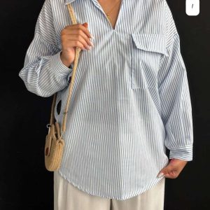 تونیک راه راه تک جیب