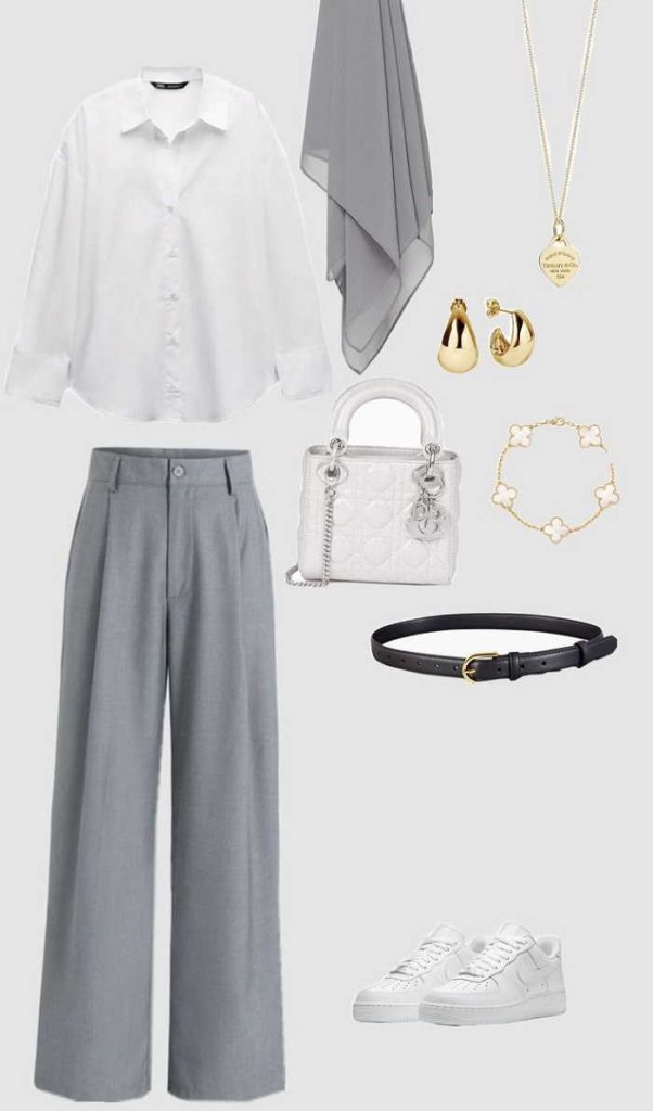 شلوار طوسی را چگونه ست کنیم