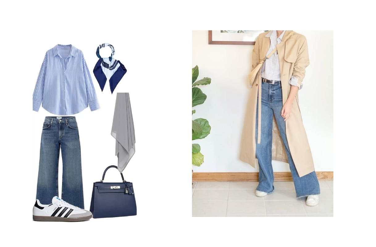 شلوار واید لگ را با چه چیزی بپوشیم