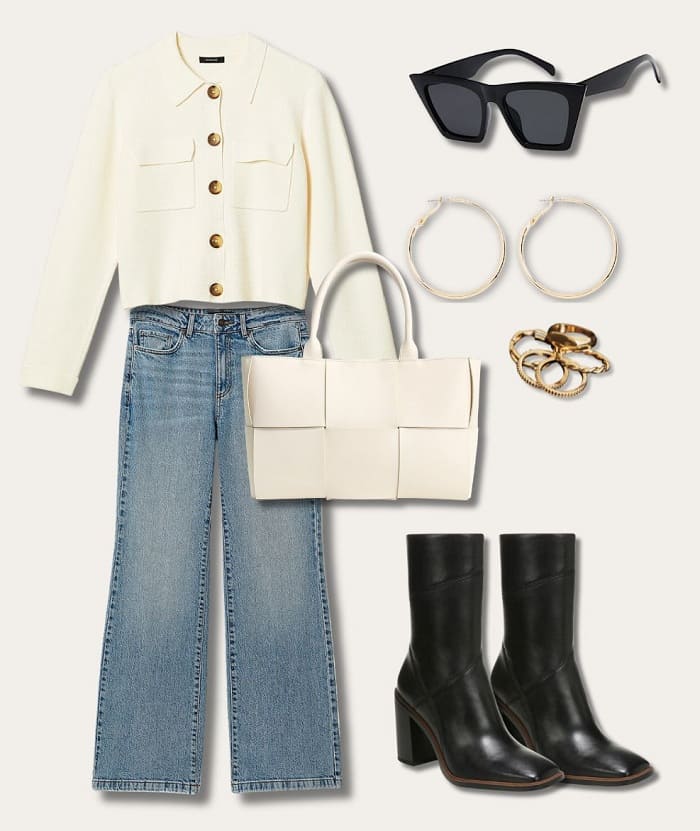 شلوار واید لگ و کت