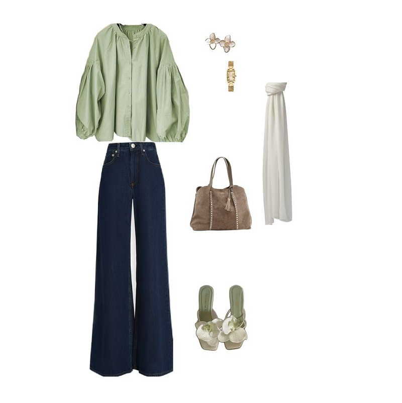 مانتو سبز رو با چی بپوشیم