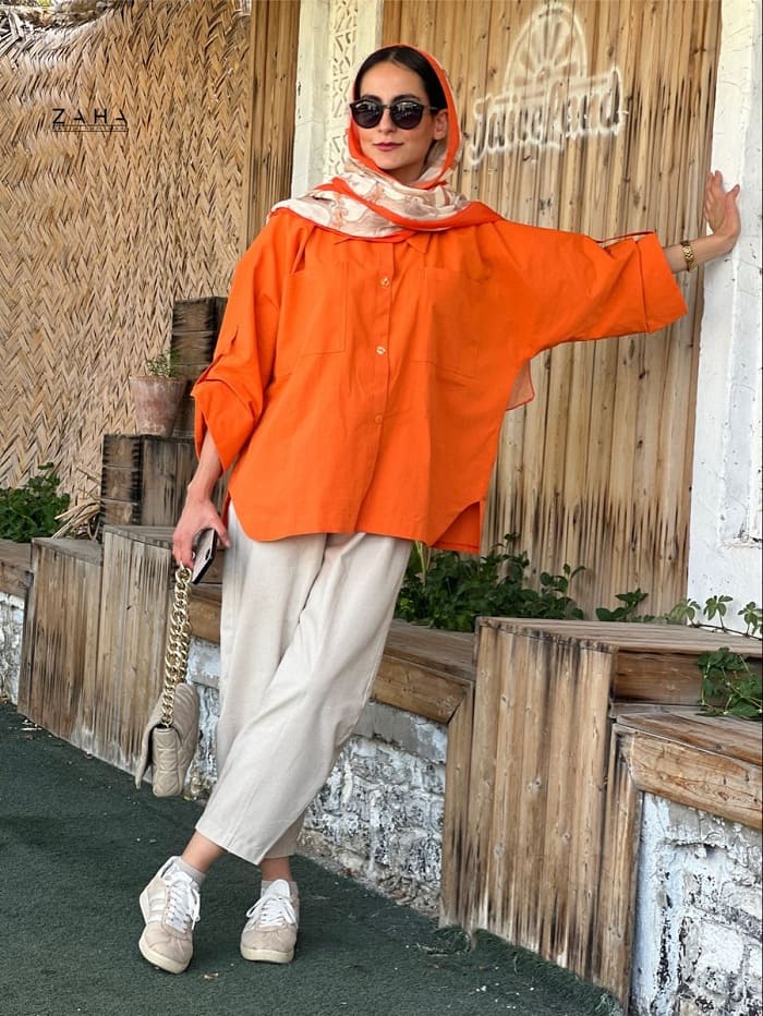 مانتو نارنجی با چی ست میشه