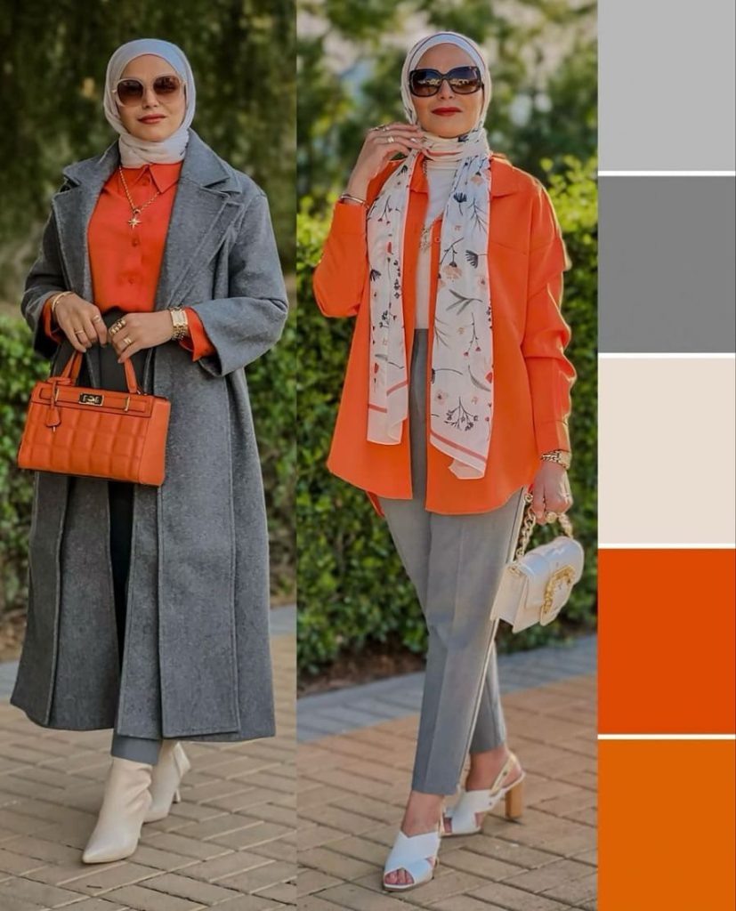 چه رنگ هایی به نارنجی میاد