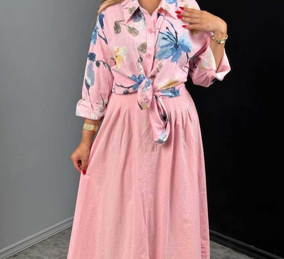 شومیز ایتالیایی زنانه صورتی