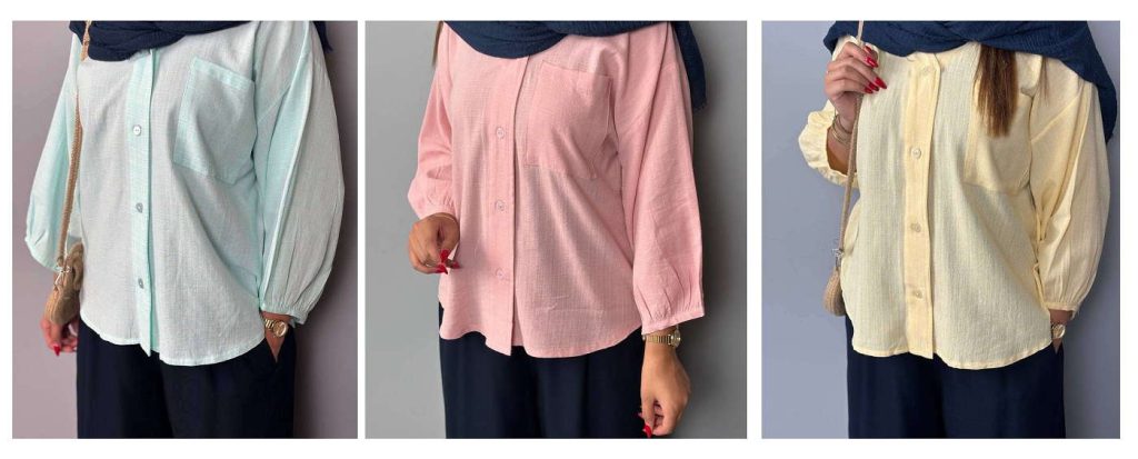 شومیز دخترانه رنگ پاستلی