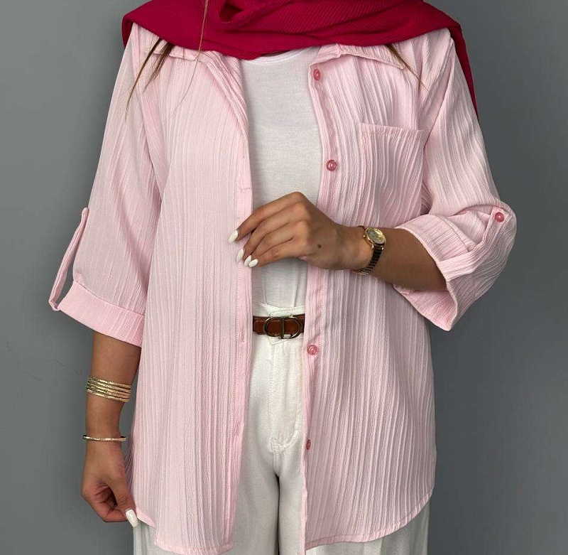 شومیز صورتی دخترانه