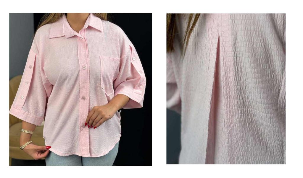 شومیز صورتی پاستلی