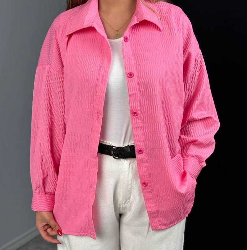 شومیز صورتی پررنگ