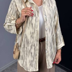 شومیز مانتویی جلو باز