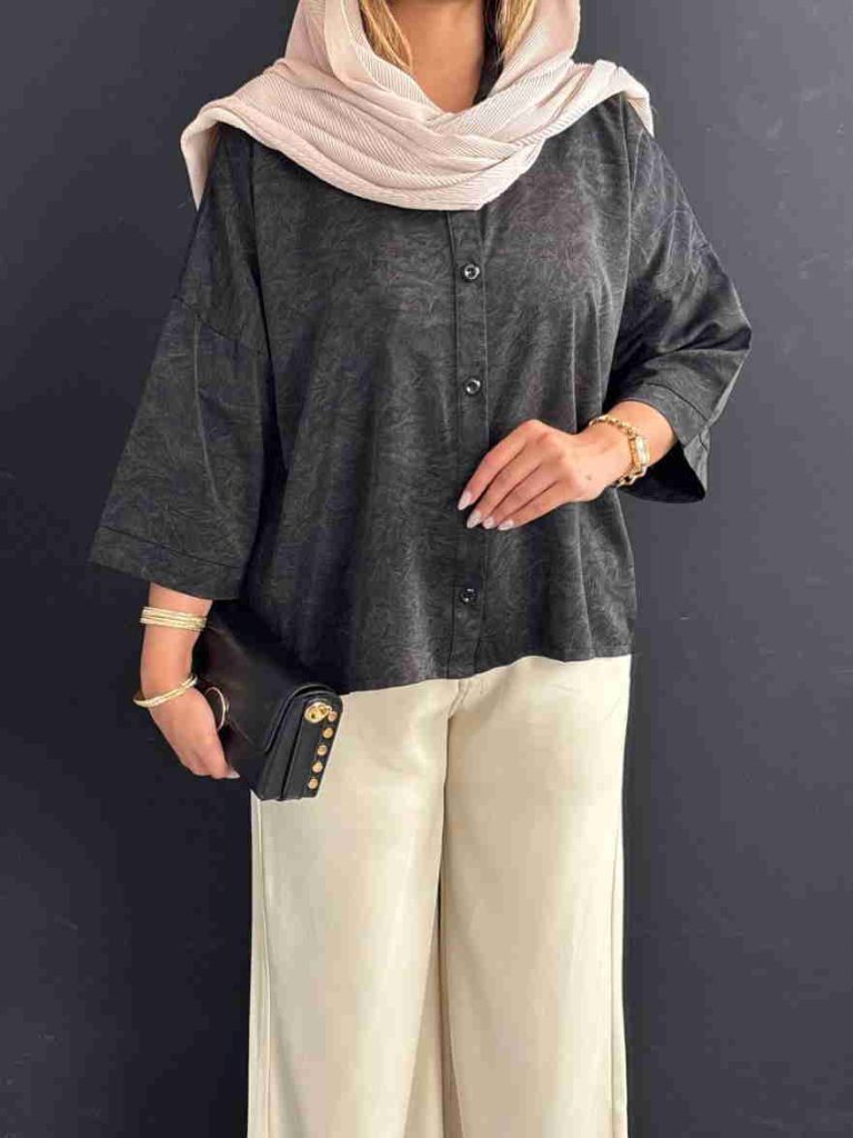 شومیز مشکی باکسی تابستانی