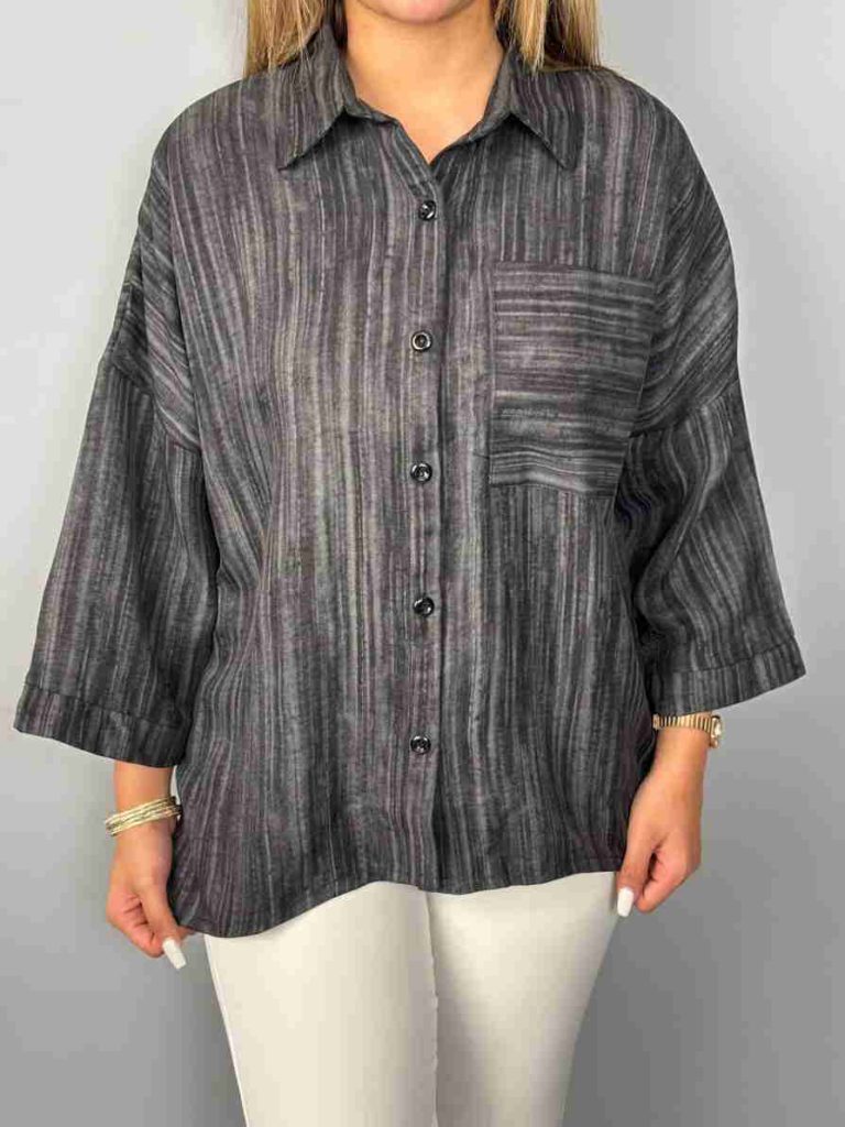 شومیز مشکی راه راه