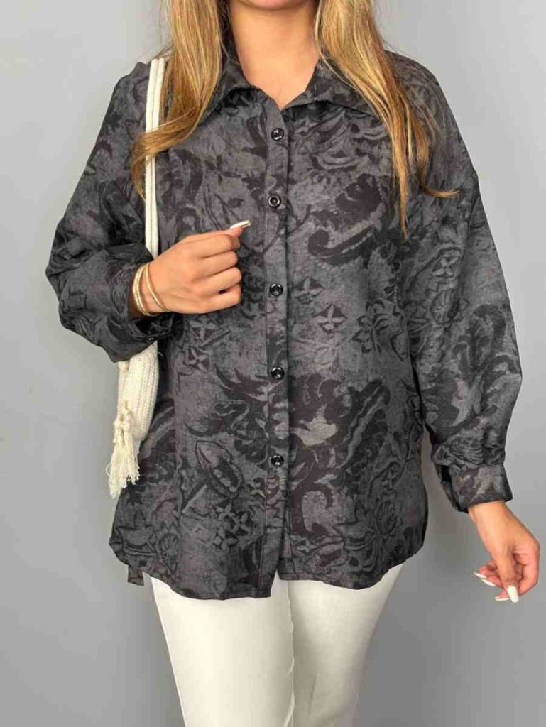 شومیز مشکی طرحدار