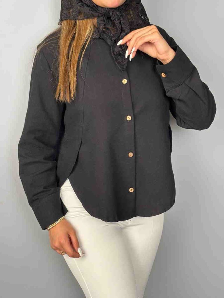 شومیز مشکی مدلدار