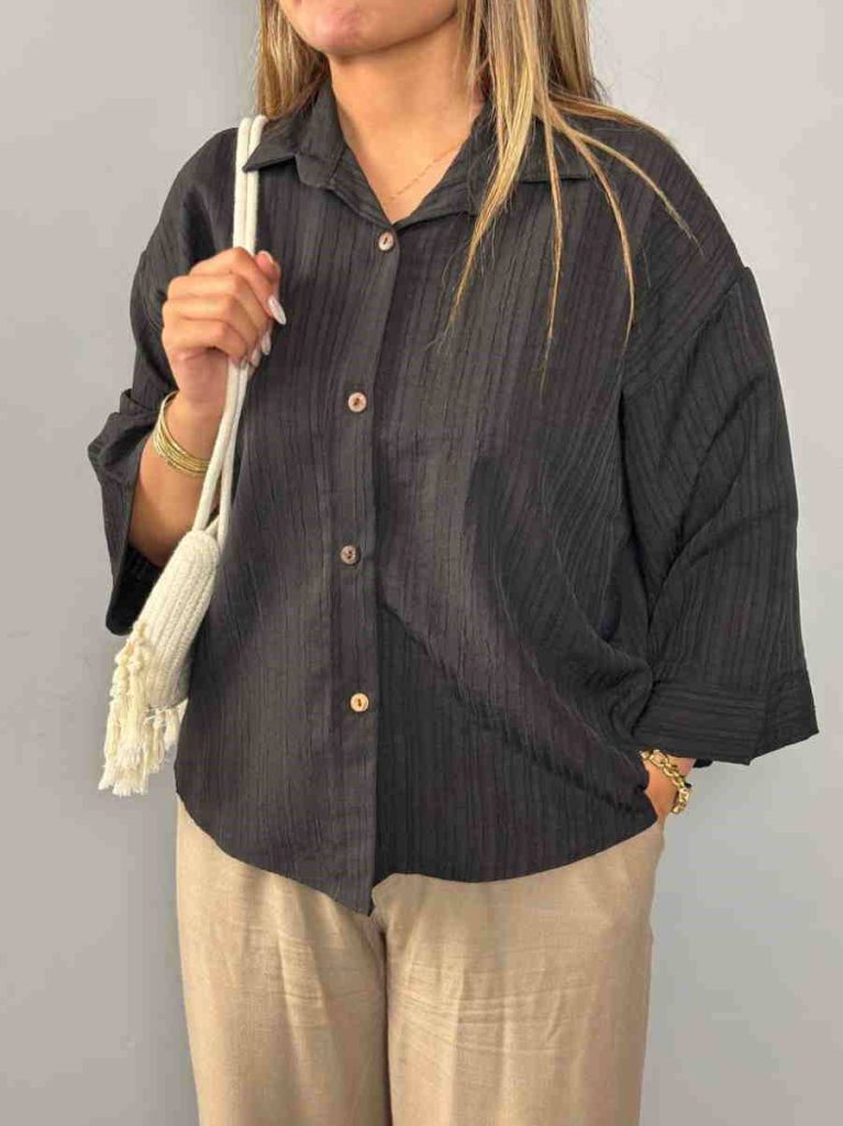 شومیز مشکی کوتاه