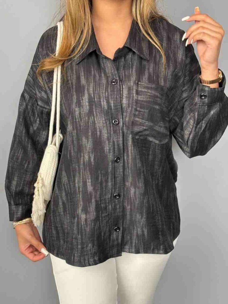 شومیز مشکی یقه مردانه