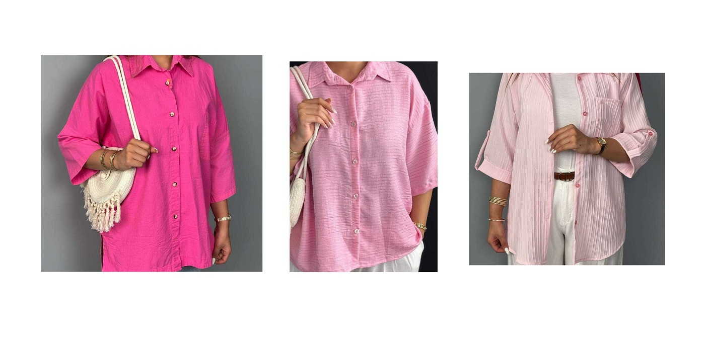 مدل شومیز صورتی