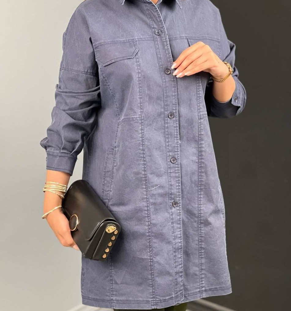 مانتو بلند دکمه دار برای دانشگاه