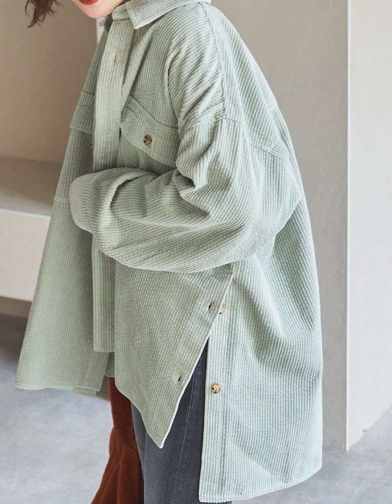 مدل شومیز مانتویی پاییزی با پارچه کبریتی