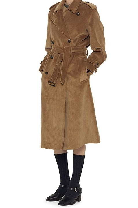 مدل مانتو زنانه پاییزه بلند با پارچه کبریتی