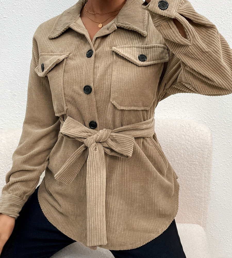 مدل مانتو کبریتی کوتاه کمربنددار