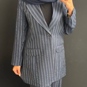 کت و شلوار یقه انگلیسی سرمه ایی