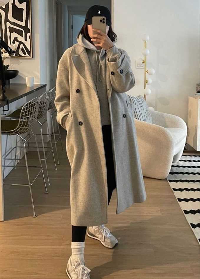 استایل پاییزی با هودی و پالتوی بلند