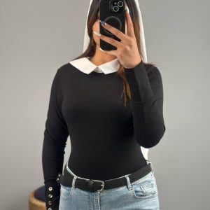 بادی یقه پوپلین