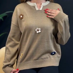 بافت بابونه قهوه ایی