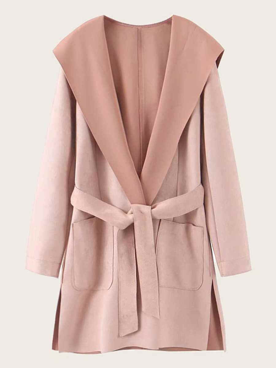 مانتو سوییت دخترانه پاییزه با کمربند