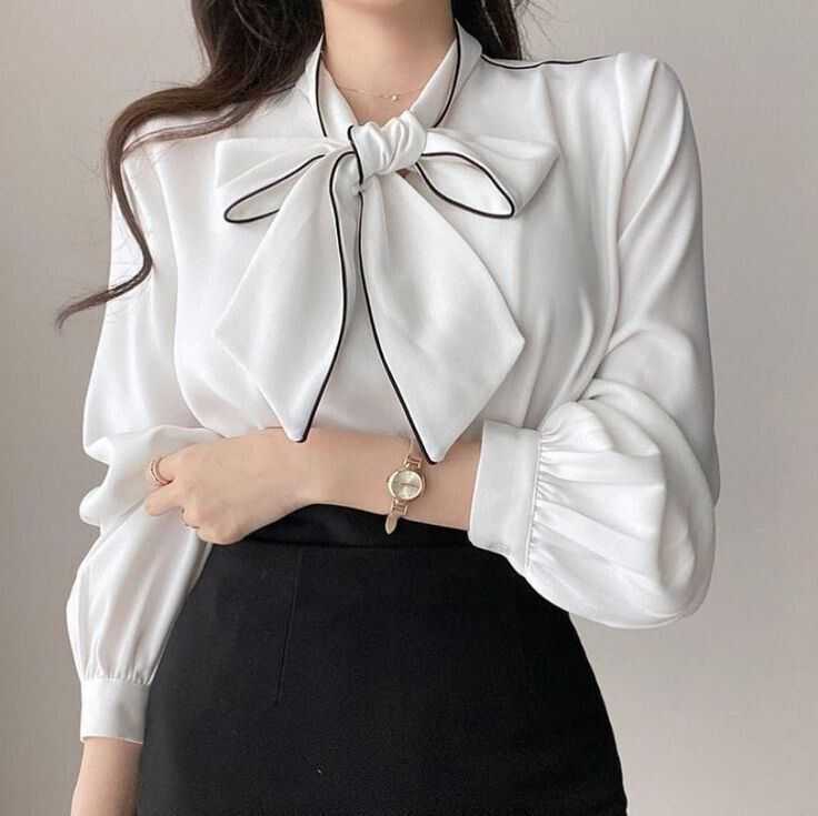 مدل بلوز و دامن یقه گره ای