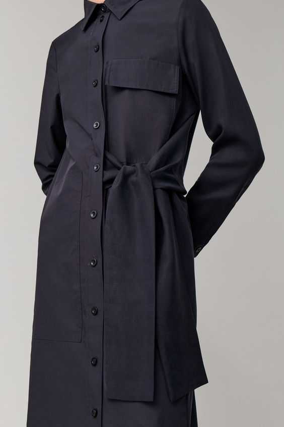 مدل مانتو ساده بلند دکمه دار