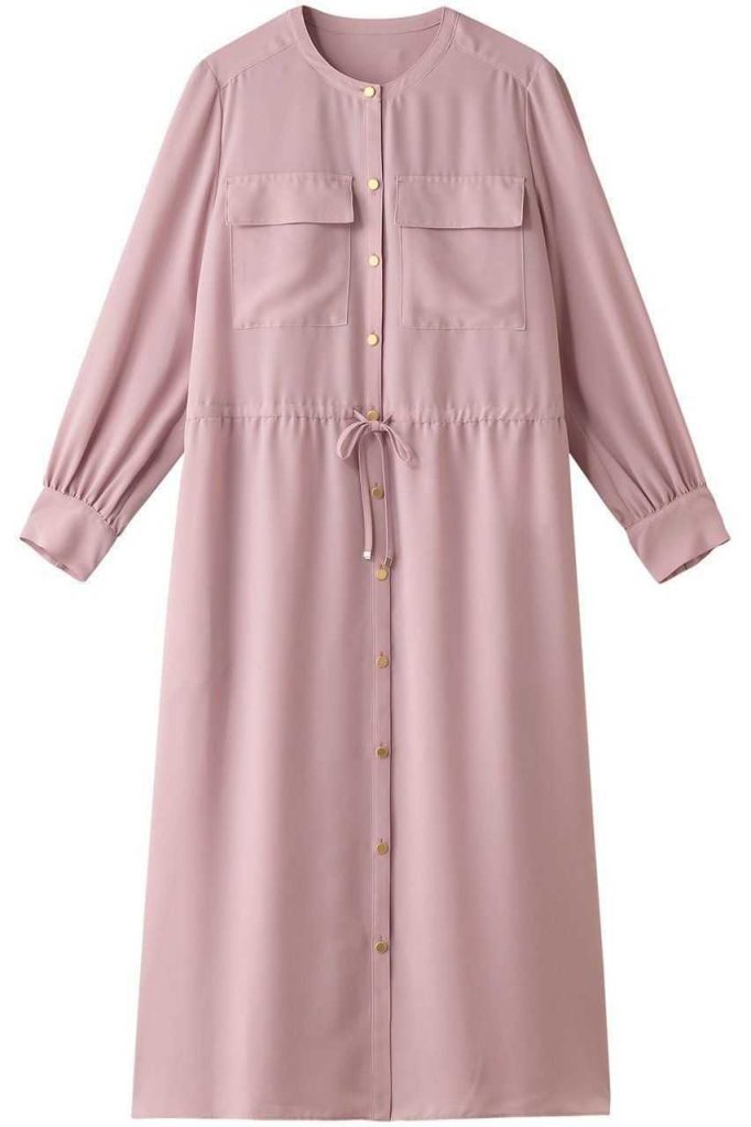 مدل مانتو ساده دکمه دار بلند دخترانه