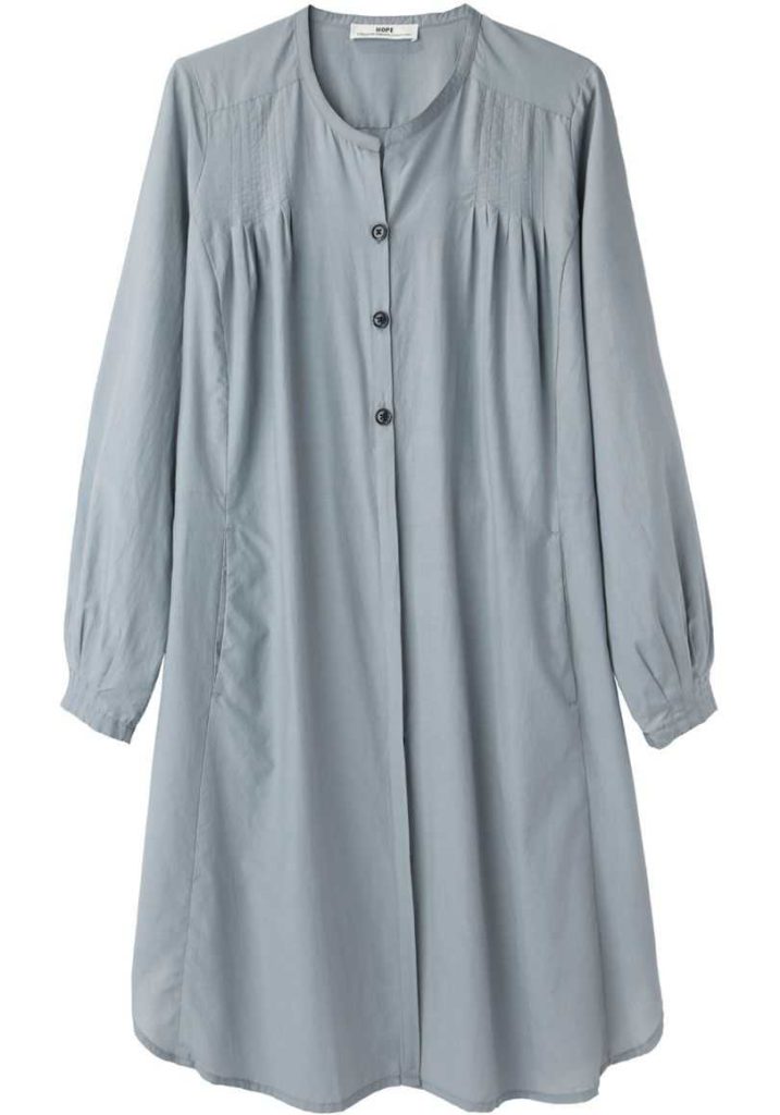 مدل مانتو ساده دکمه دار بلند نخی