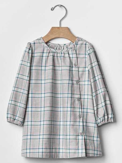 مدل مانتو ساده دکمه دار کوتاه چهارخونه