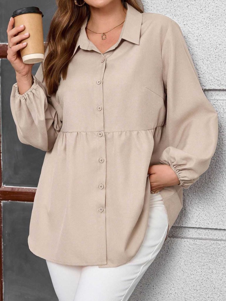 مدل مانتو های ساده دکمه دار کوتاه