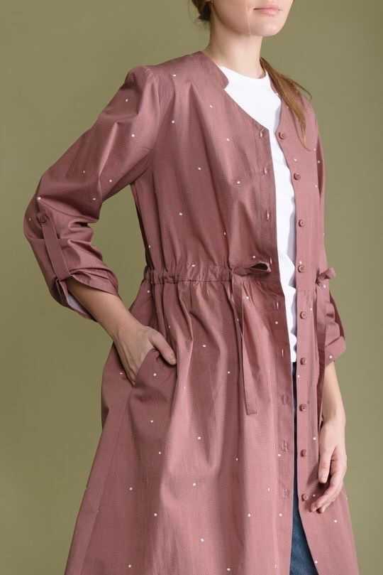 مدل های مانتو ساده دکمه دار بلند