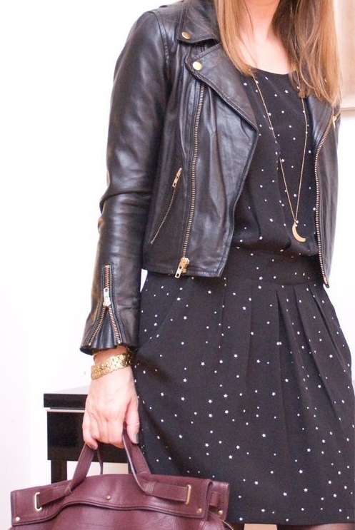 کاپشن چرم زنانه با چه لباسی ست میشه