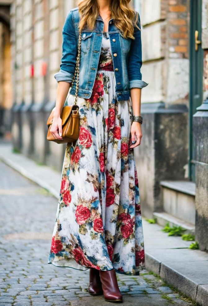 ست کردن کت جین کوتاه