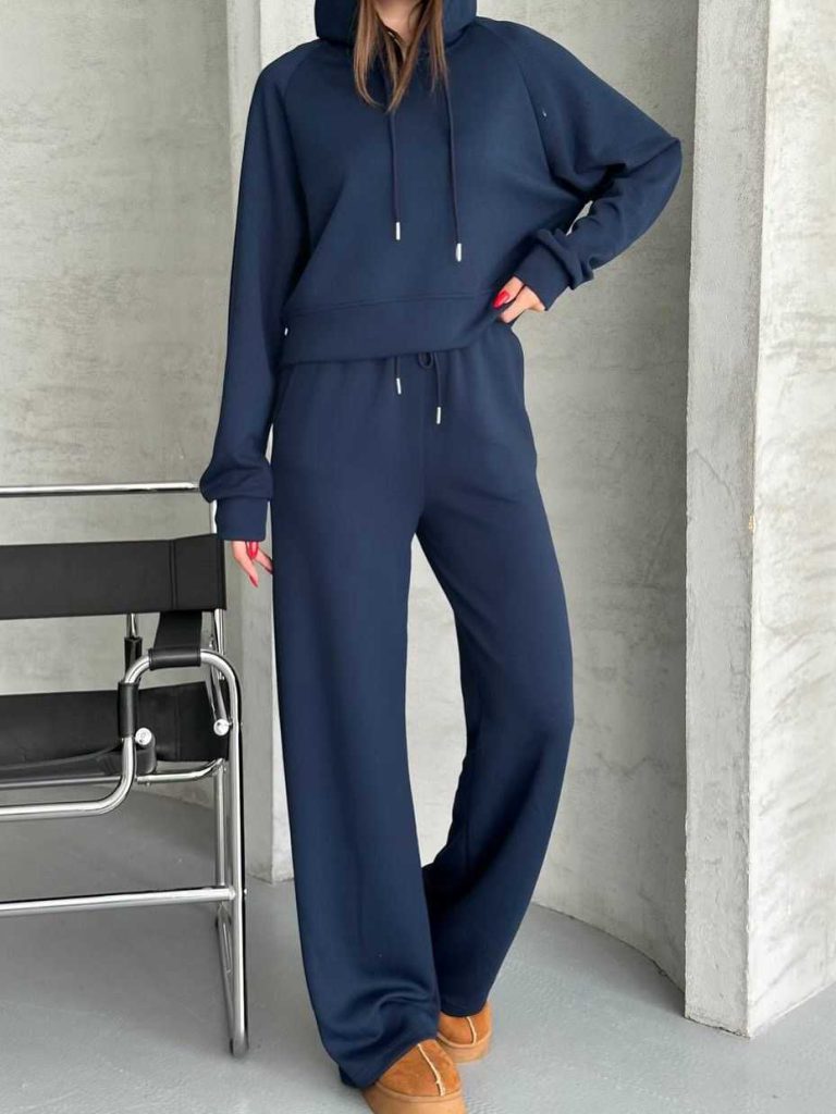 ست بلوز شلوار دورس کلاه دار